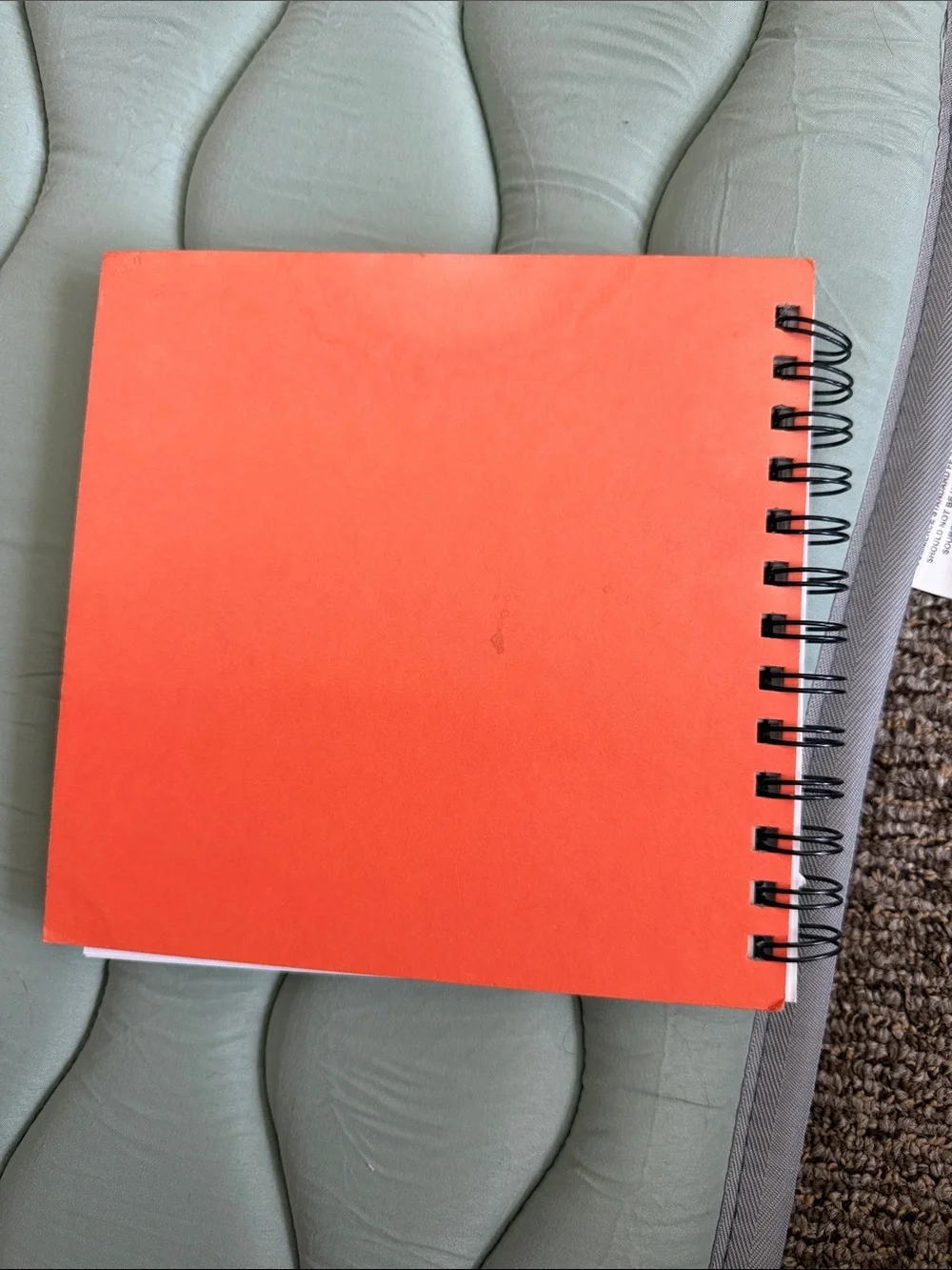Orange Spiral-Bound Notebook with Teal Yoga Motif - Let That Shit Go